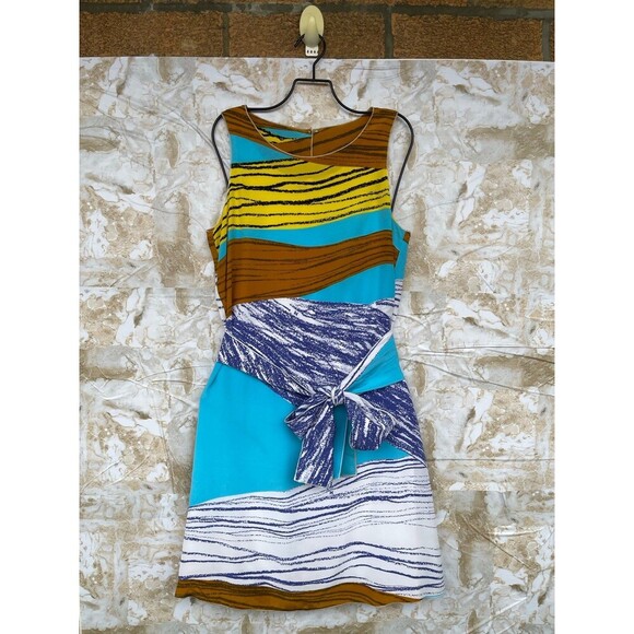 M MISSONI ABSTRACT SILK DRESS SIZE 6 - Picture 1 of 12